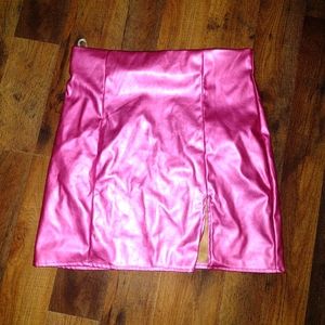 SHEIN metallic pink large skirt